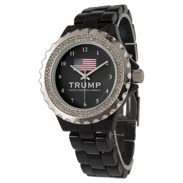 L'émail noir MAGA Trump montre les femmes républic (Incliné)