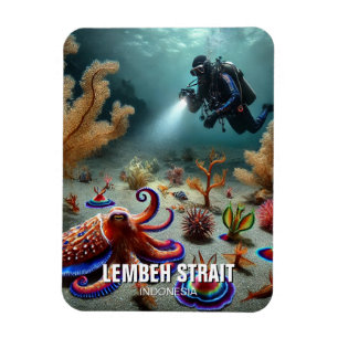 Lembeh Strait Indonesia Scuba Diver Magnet