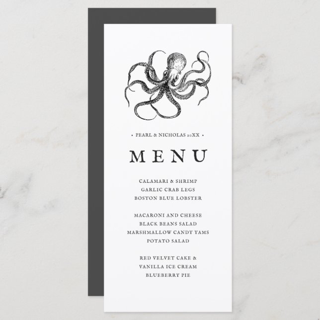 L'Embrace de l'amour | Menu Thématique Octopus (Devant / Derrière)
