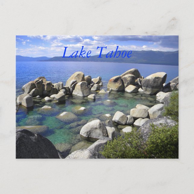 L'émeraude arrose la carte postale du lac Tahoe (Devant)