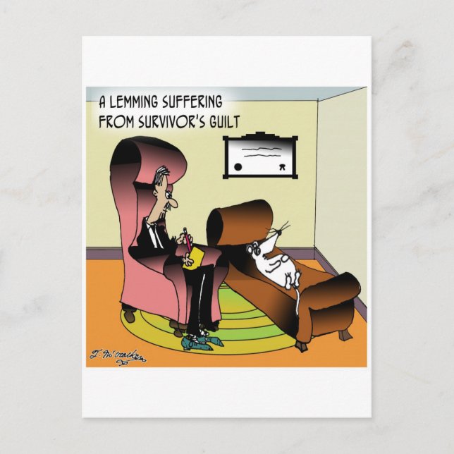 Lemming Survivor Guilt Postkarte (Vorderseite)