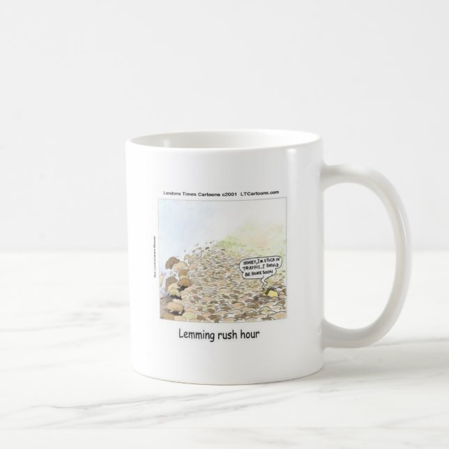 Lemmings Rush Hour Funny Kaffeetasse (Rechts)