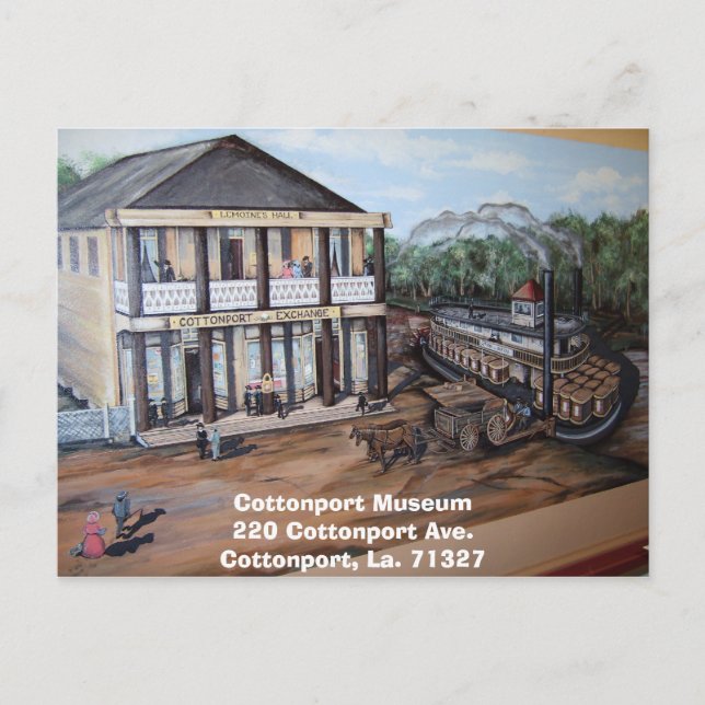 Lemoine Hall, Cottonport Museum20 Cottonport A... Postkarte (Vorderseite)