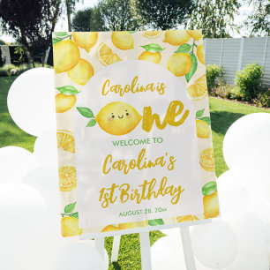 Lemon 1. Geburtstag Party Willkommen Acrylschild
