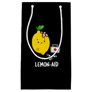 Lemon aid Funny First Aid Lemon Pun Dark BG Kleine Geschenktüte