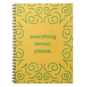 Lemon alles Spiral Notebook Notizblock