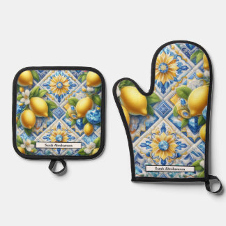 Lemon Amalfi Coast Diamonds Ofenhandschuh & Topflappen-Set