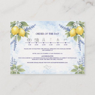 Lemon and Lavender Watercolor Weddin Begleitkarte