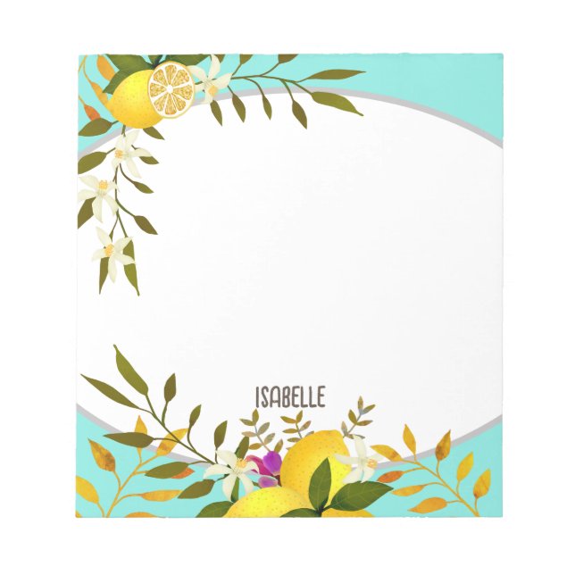 Lemon Aqua Notizblock (Vorderseite)