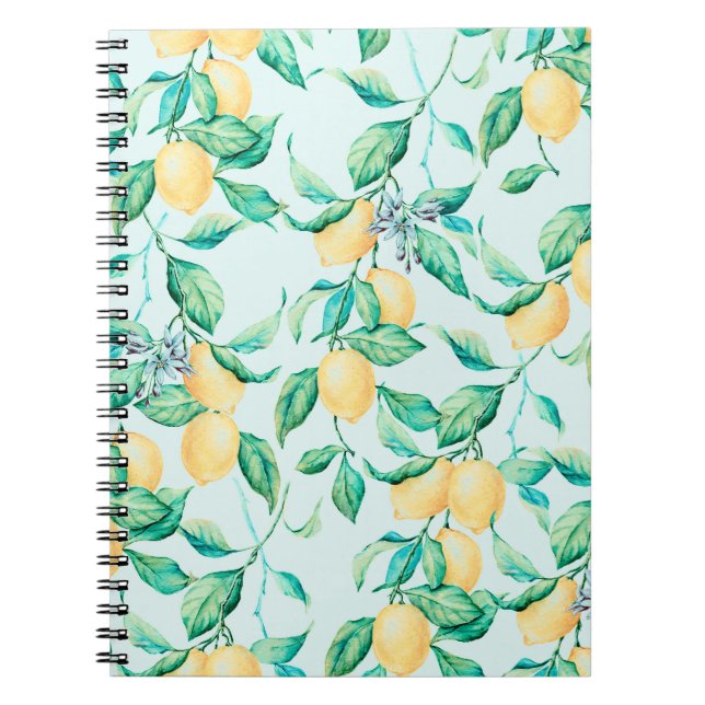 Lemon Aquarellmuster Notizblock (Vorderseite)