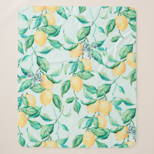 Lemon Aquarellmuster Sherpadecke