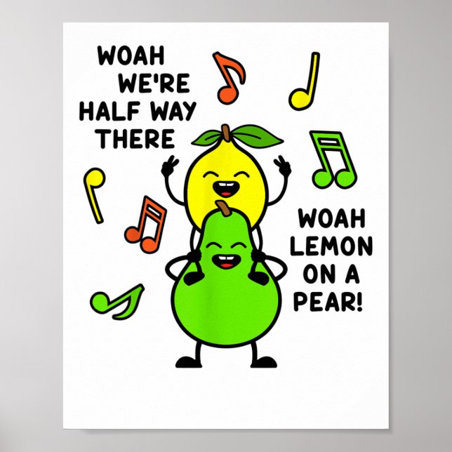Lemon auf einem braunen Feinschmecker Lyric meme Poster (Vorne)