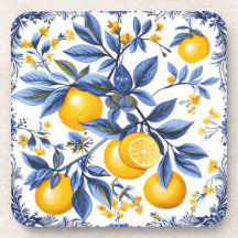 🍋 Lemon Azulejo mit blauen Elementen