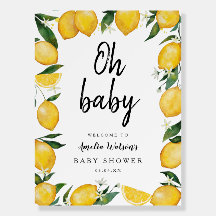 Lemon Baby Dusche Begrüßungszeichen