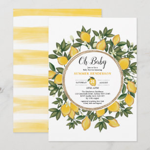Lemon Baby Dusche Summer Citrus Sunshine Lemonade Einladung
