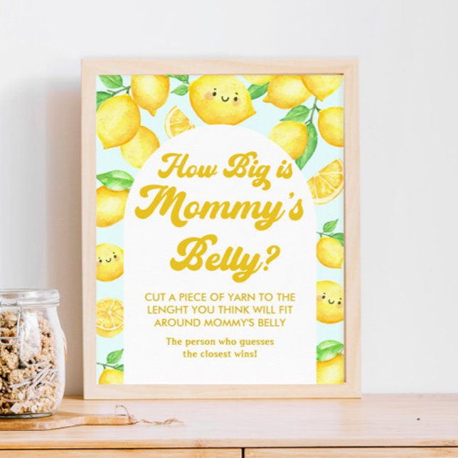 Lemon Baby Dusche Wie groß ist Mommy Bly Game Poster (Von Creator hochgeladen)