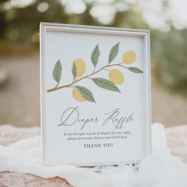 Lemon Baby Showdiaper Raffle-Zeichen Poster (Von Creator hochgeladen)