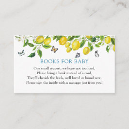 Lemon Baby Shower Books für Baby Begleitkarte