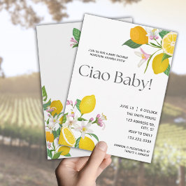 Lemon Baby Shower, Ciao Baby, italienisches Thema Einladung