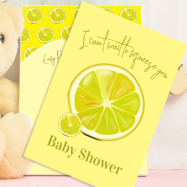 Lemon Baby Shower Citrus Yellow Moderne Einladung (Von Creator hochgeladen)