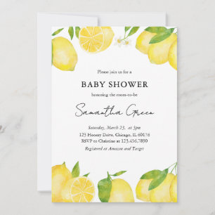 Lemon Baby Shower Einladung
