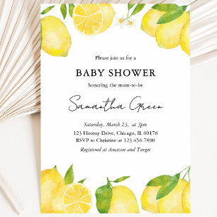 Lemon Baby Shower Einladung
