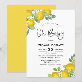 Lemon Baby Shower Oh Baby Dusche Einladung