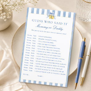 Lemon-Baby-Shower-Ratespiel: Wer ist Mami oder Pap