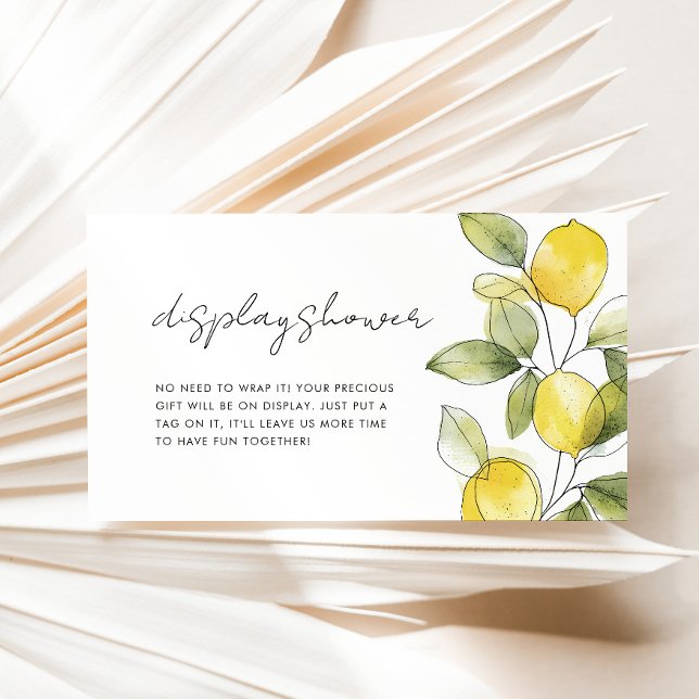 Lemon Baby Shower Shower Dusche Begleitkarte (Von Creator hochgeladen)