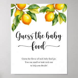 Lemon Baby Showroom Guess Baby Food Poster