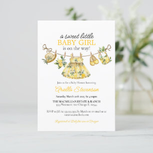 Lemon Babydusche, Zitrusbrause, Zitronenbaby Einladung