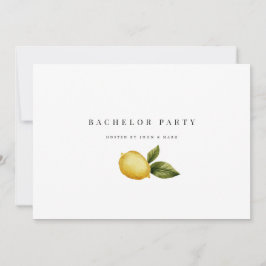 Lemon Bachelor Party Einladungskarte