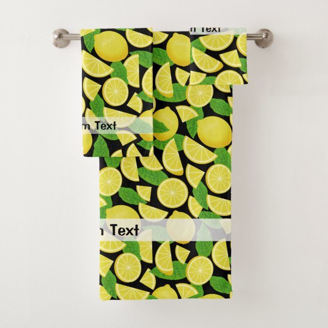 Lemon Background Badhandtuch Set (Insitu)