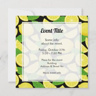 Lemon Background Einladung