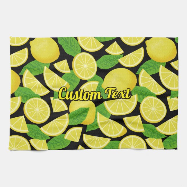 Lemon Background Geschirrtuch (Horizontal)