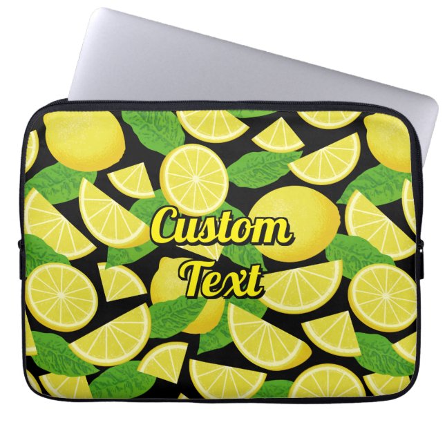 Lemon Background Laptopschutzhülle (Vorderseite)