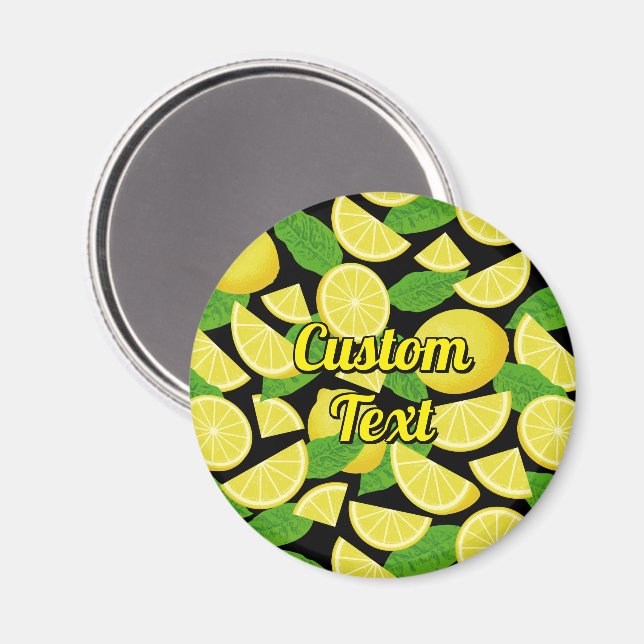Lemon Background Magnet (Vorderseite/Rückseite)