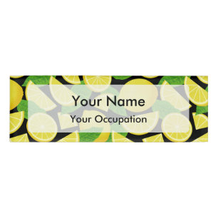 Lemon Background Namenschild