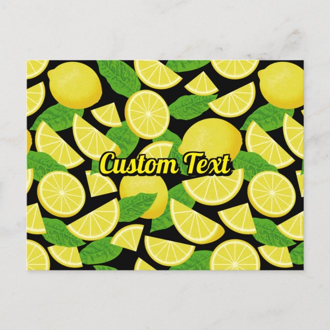 Lemon Background Postkarte (Vorderseite)