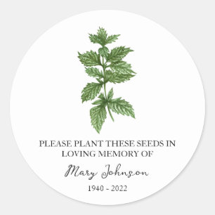 Lemon Balm Gedenkpackung Runder Aufkleber