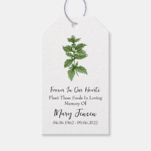 Lemon Balm Seed Packet Gedenkfeier Beerdigung Geschenkanhänger