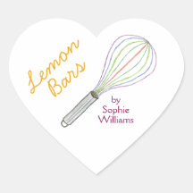Lemon bar baking stickers / made with love