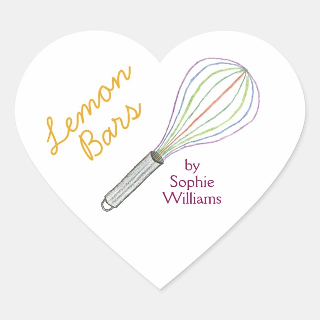 Lemon bar baking stickers / made with love (Vorderseite)