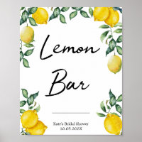 Lemon Bar lemons Zeichen personalisiert