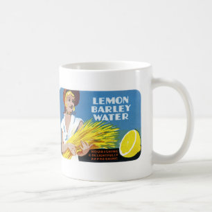 Lemon-Barley-Wasser-Etikett Kaffeetasse
