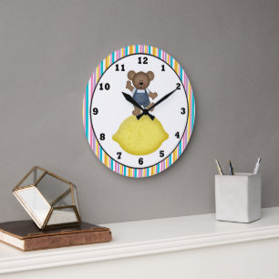 Lemon Bear Kitchen Clock Große Wanduhr