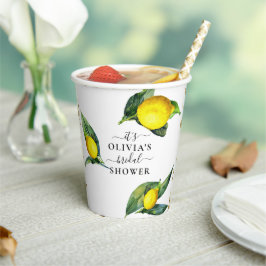 Lemon Big Blätter Brautparty Paper Cups Pappbecher