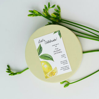 Lemon Birthday Einladung