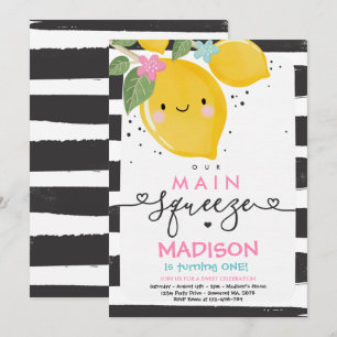 Lemon Birthday Einladung unser Haupt-Squeeze-Party