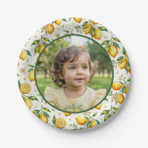 Lemon Birthday Photo Yellow Citrus Kids Party